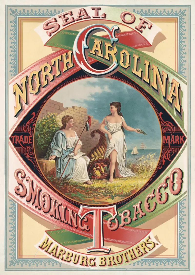 Seal Of North Carolina Tobacco Marburg Brothers Wall Art by Wells & Hope Co. - High-Resolution Digital Print