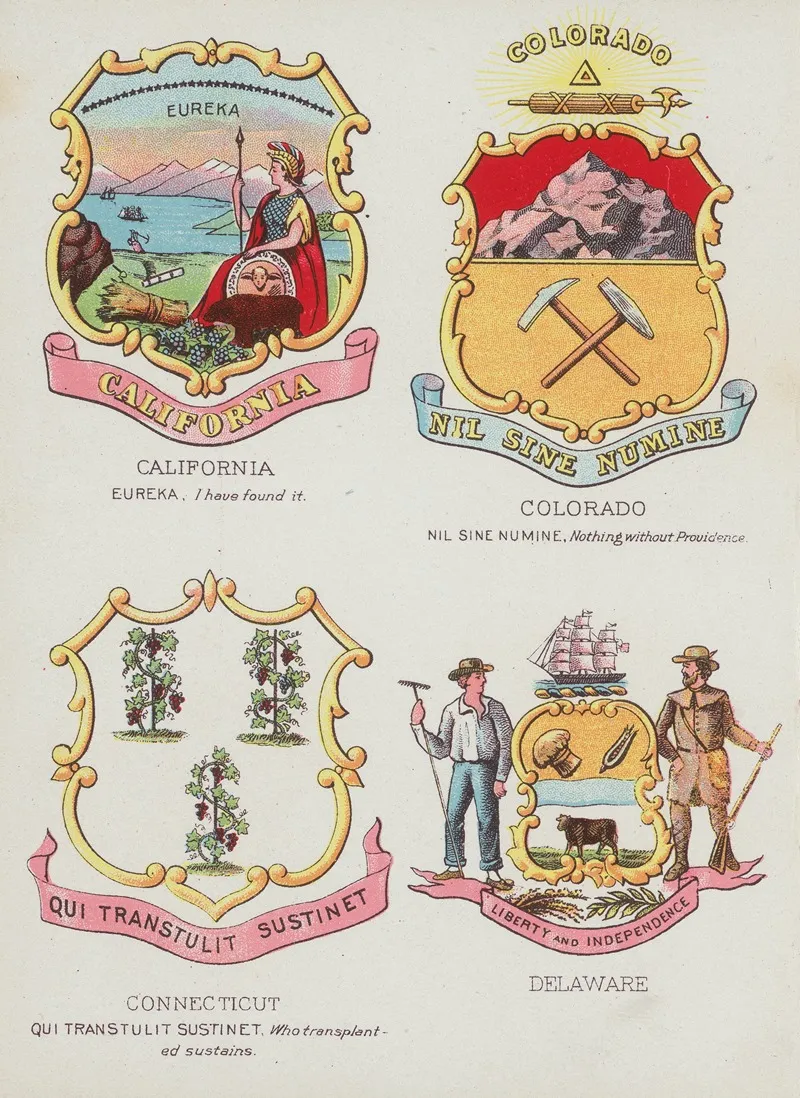 Seals And Coats Of Arms Of America Pl 03 Wall Art by Chase & Sanborn - High-Resolution Digital Print
