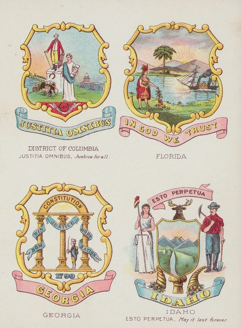 Seals And Coats Of Arms Of America Pl 04 Wall Art by Chase & Sanborn - High-Resolution Digital Print