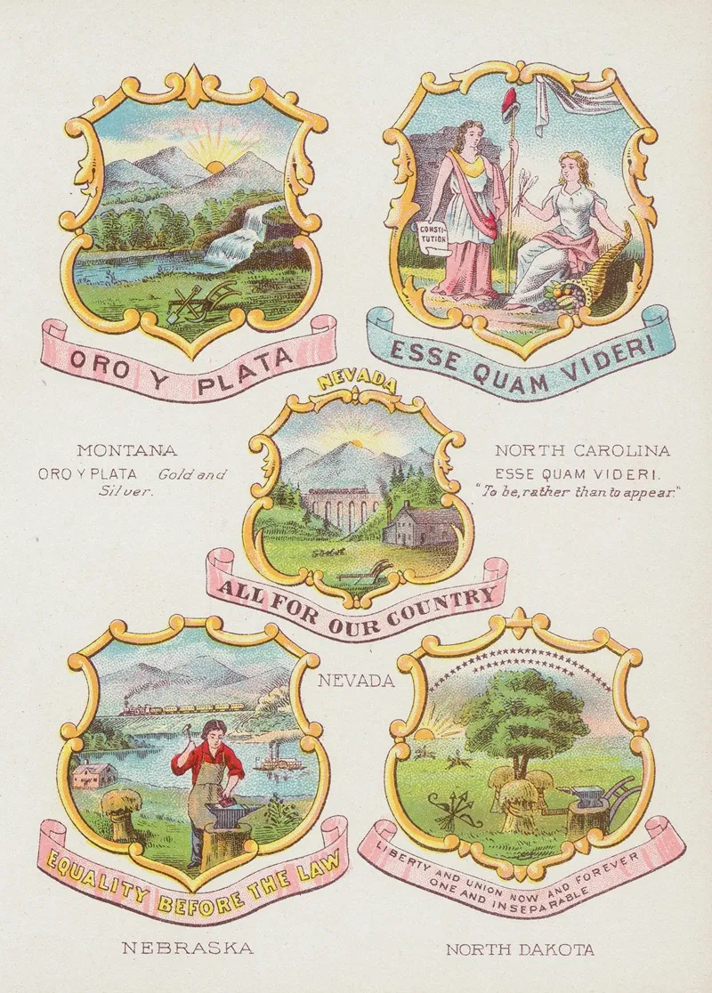 Seals And Coats Of Arms Of America Pl 08 Wall Art by Chase &amp; Sanborn - High-Resolution Digital Print