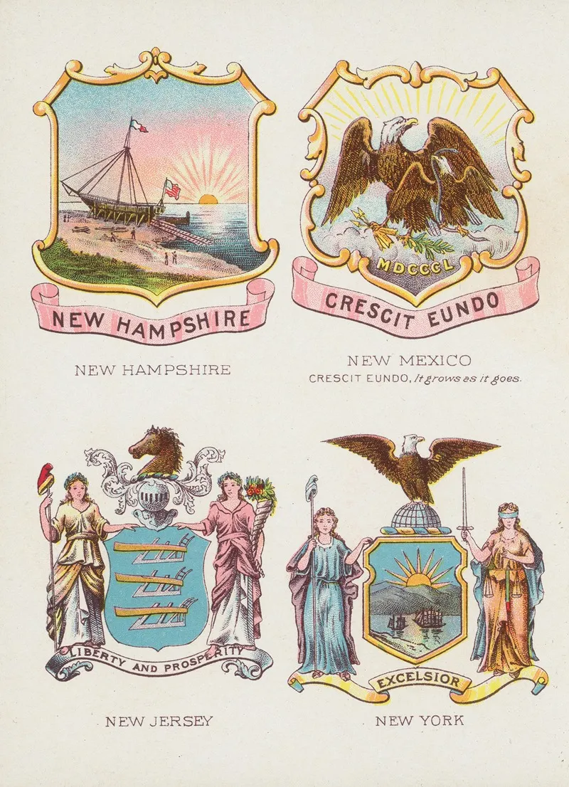 Seals And Coats Of Arms Of America Pl 09 Wall Art by Chase &amp; Sanborn - High-Resolution Digital Print
