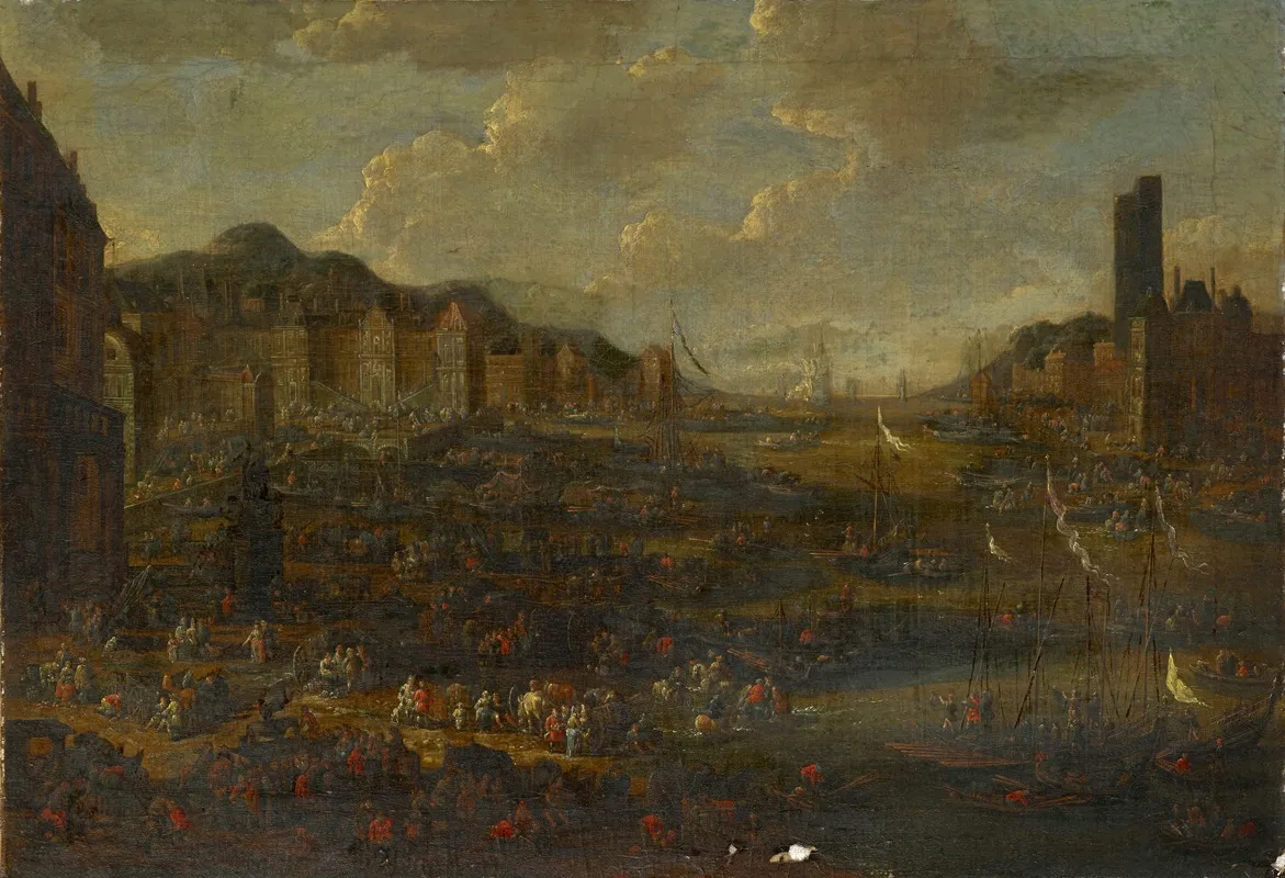 Seaport Ii Wall Art by Adriaen Frans Boudewijns - High-Resolution Digital Print