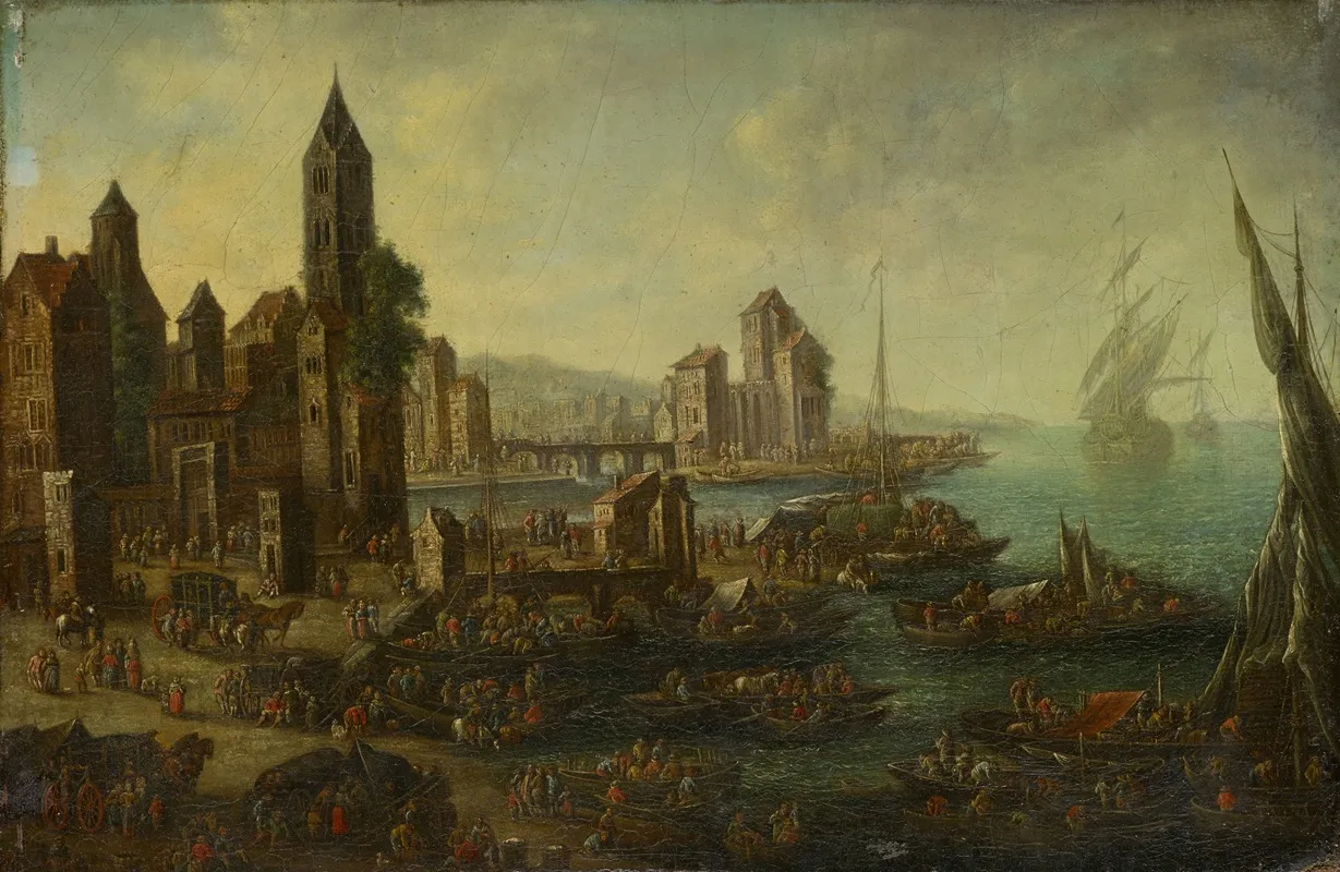Seaport Iii Wall Art by Adriaen Frans Boudewijns - High-Resolution Digital Print
