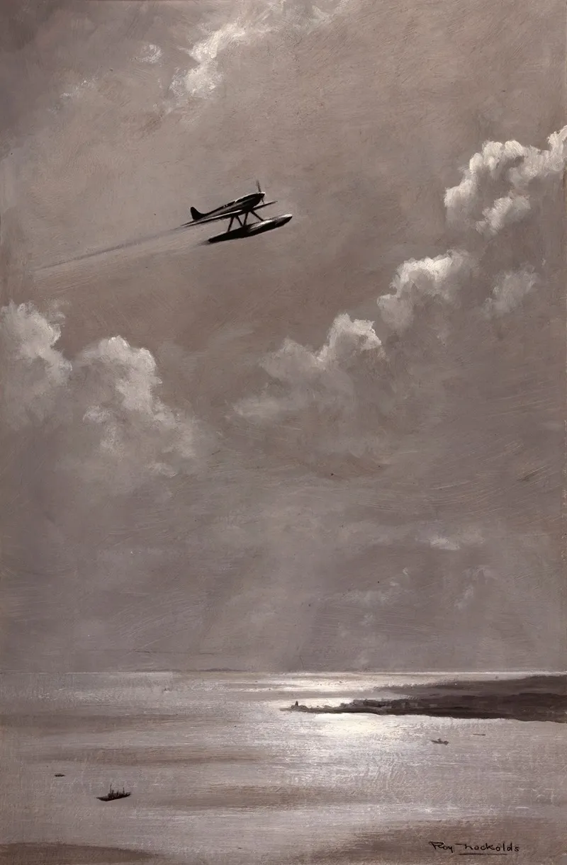 Seascape Schneider Trophy Aircraft Wall Art by Roy Nockolds - High-Resolution Digital Print