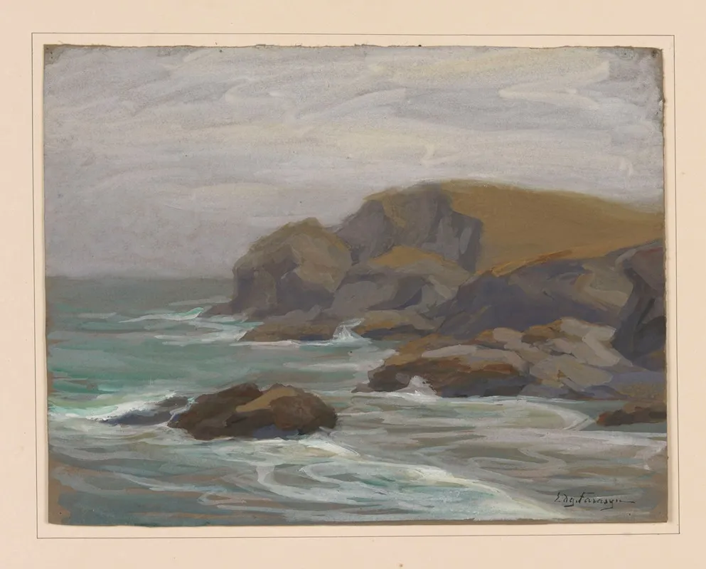 Seascape With Rocks 3 Wall Art by Edgard Farasyn - High-Resolution Digital Print
