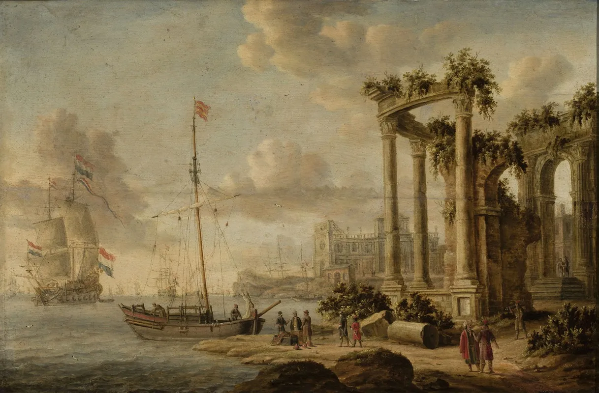 Seaside Landscape With Ancient Ruins On The Coast