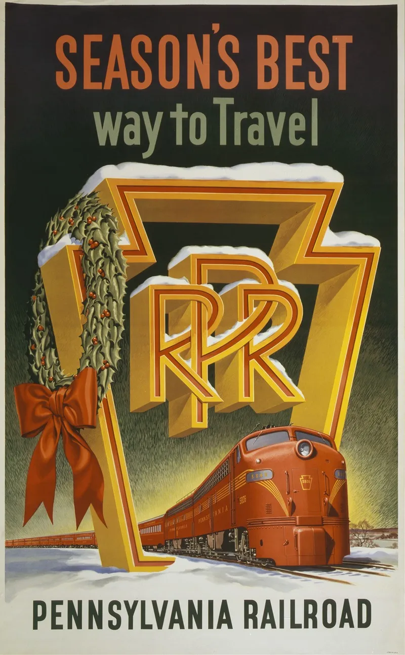Seasons Best Way To Travel Pennsylvania Railroad Wall Art by Anonymous - High-Resolution Digital Print