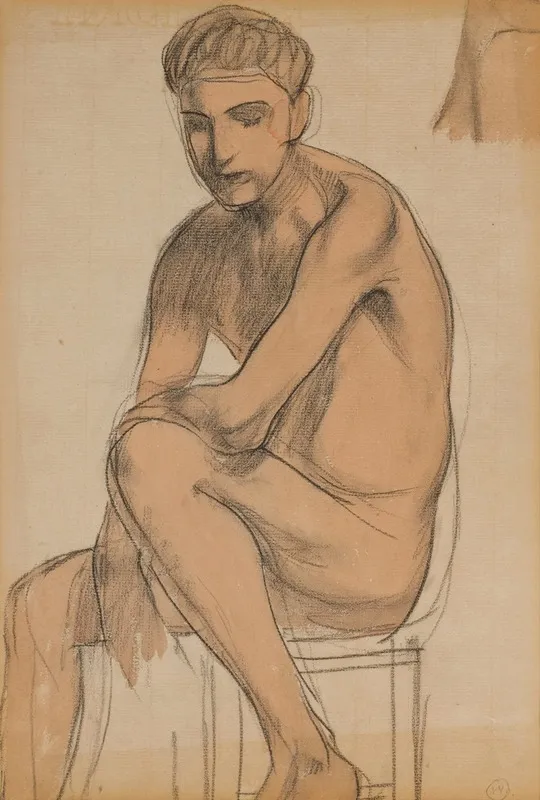 Seated Boy 3 Wall Art by Kuzma Petrov-Vodkin - High-Resolution Digital Print