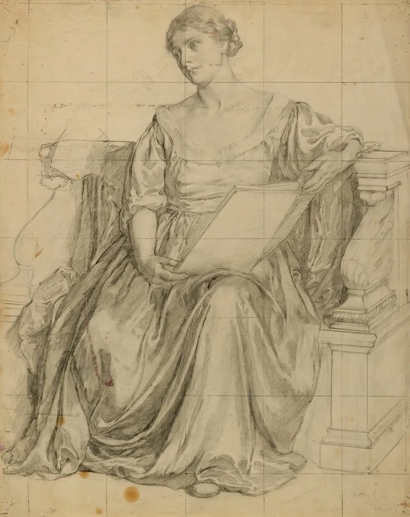Seated Draped Female Allegorical Figure