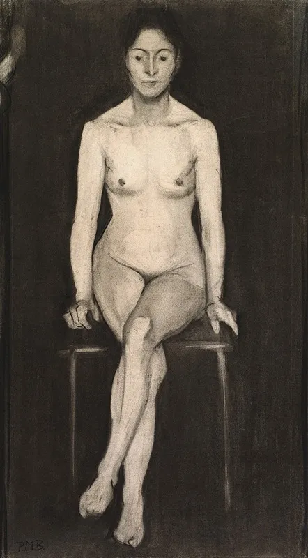 Seated Female Nude 2 Wall Art by Paula Modersohn-Becker - High-Resolution Digital Print