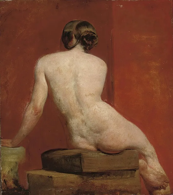 Seated Female Nude 9 Wall Art by William Etty - High-Resolution Digital Print