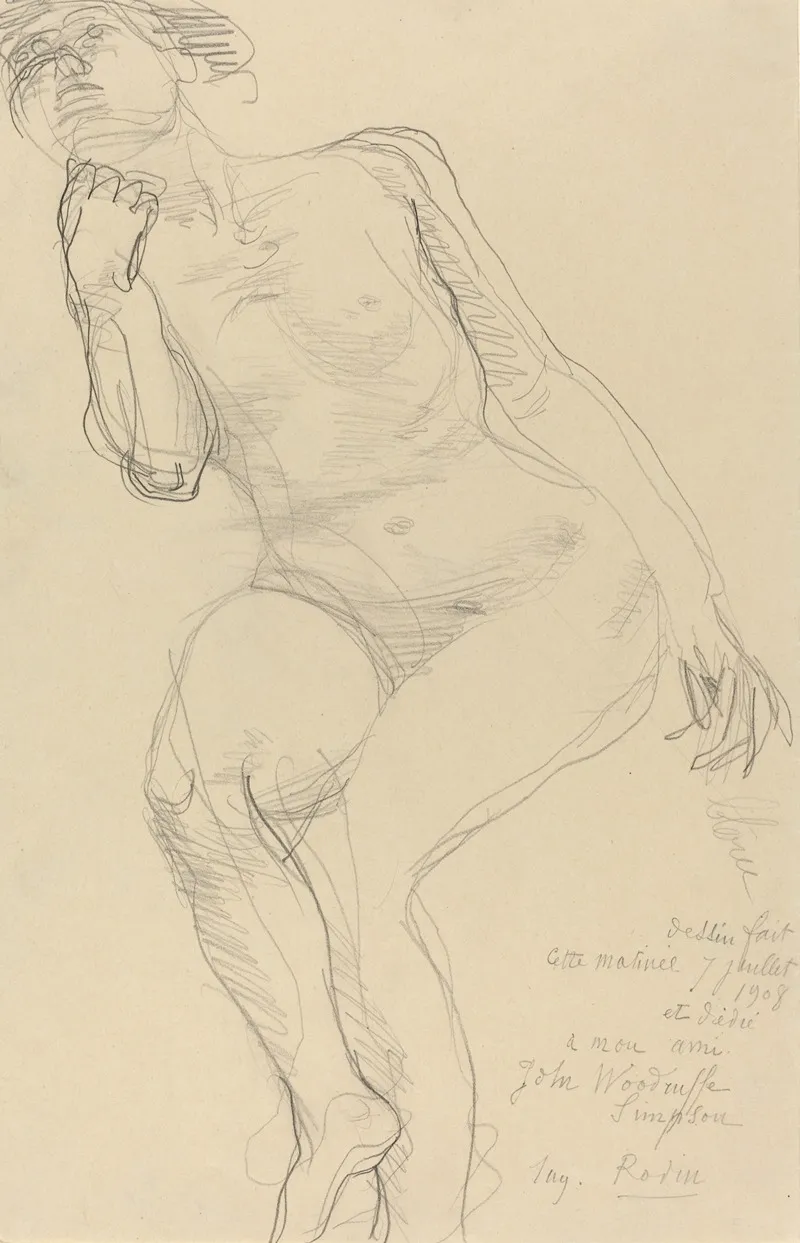 Seated Female Nude Leaning To The Left
