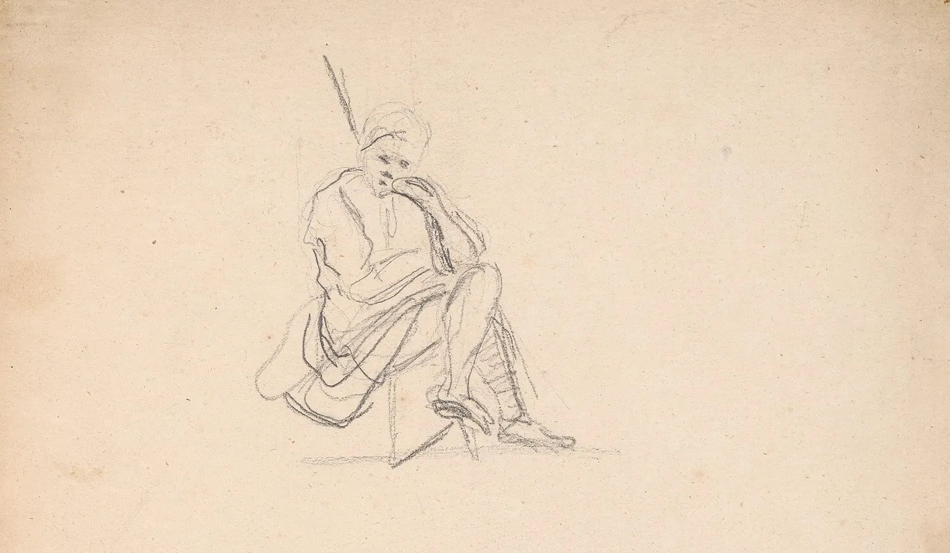 Seated Figure 6 Wall Art by Sir Joshua Reynolds - High-Resolution Digital Print