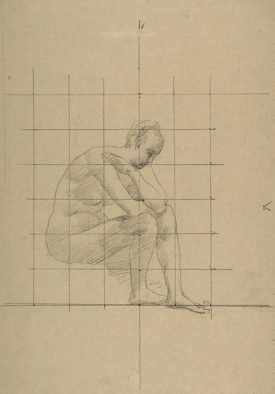 Seated Figure Study For A Vision Of Antiquity Wall Art by Pierre Puvis de Chavannes - High-Resolution Digital Print