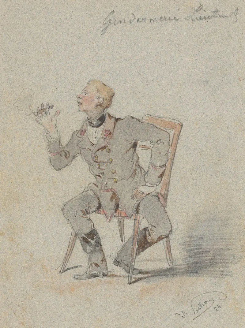 Seated Gendarmerie Lieutenant