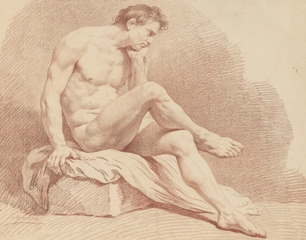 Seated Male Nude 12