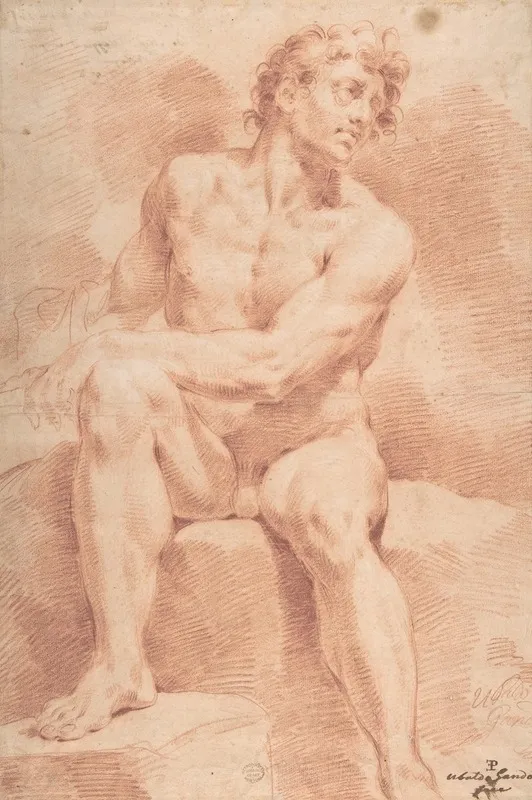 Seated Male Nude 9