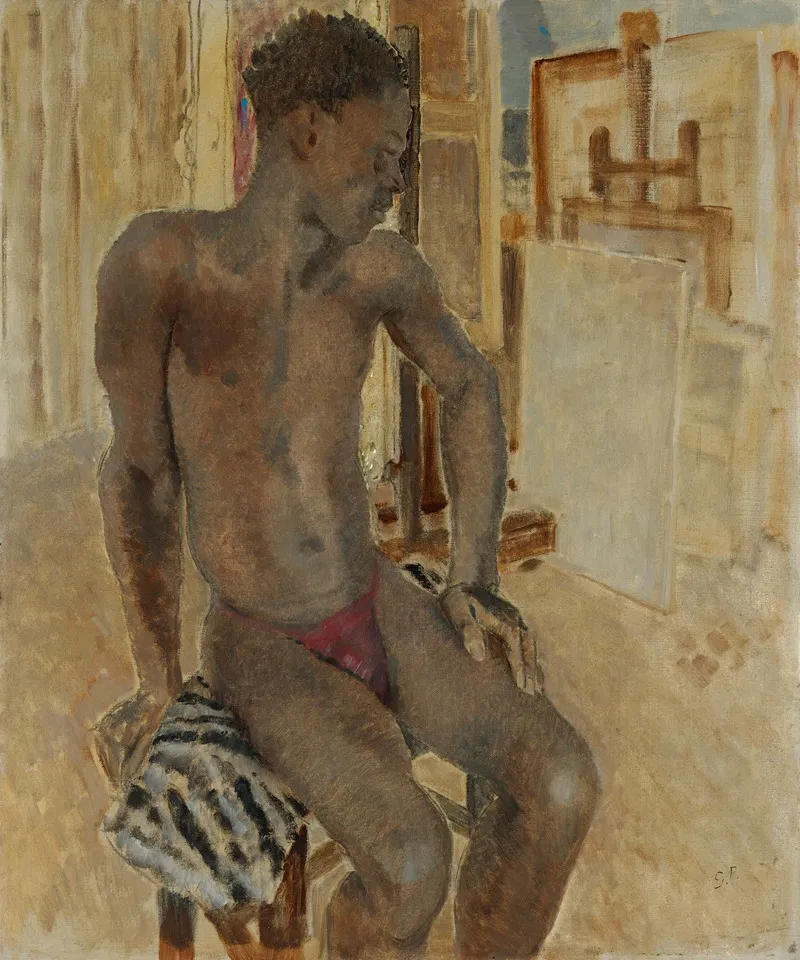 Seated Model In The Studio Henry Thomas Wall Art by Glyn Warren Philpot - High-Resolution Digital Print