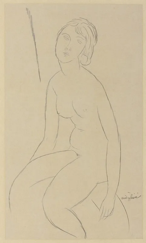 Seated Nude 17 Wall Art by Amedeo Modigliani - High-Resolution Digital Print