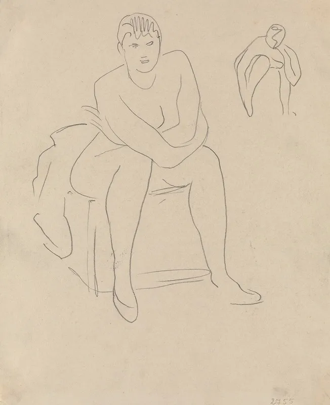 Seated Nude 21 Wall Art by Rik Wouters - High-Resolution Digital Print