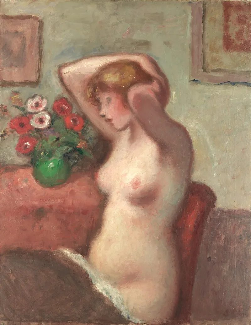 Seated Nude 2 Wall Art by Georges d'Espagnat - High-Resolution Digital Print