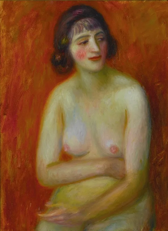 Seated Nude 35 Wall Art by William James Glackens - High-Resolution Digital Print