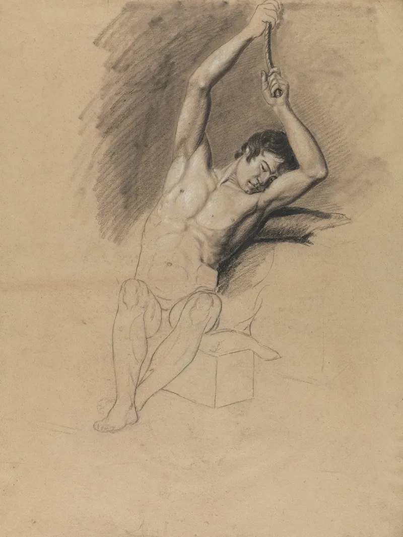 Seated Nude 36 Wall Art by Albert Voituron - High-Resolution Digital Print