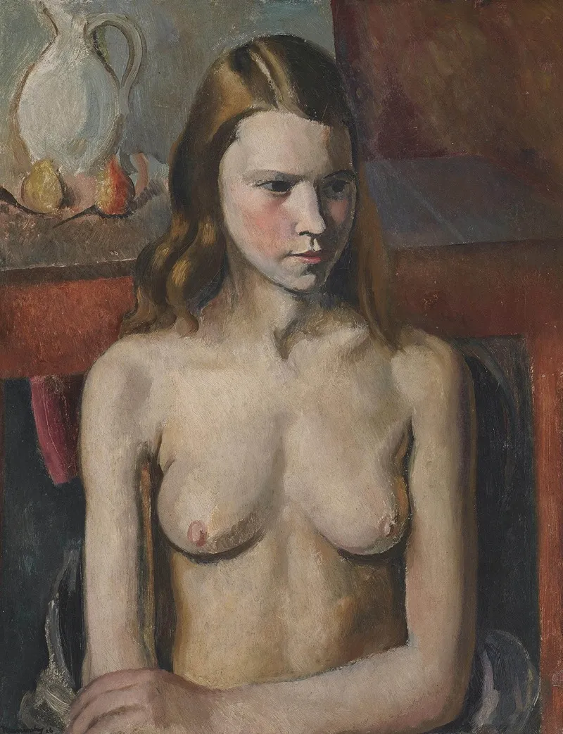 Seated Nude 39 Wall Art by Bernard Meninsky - High-Resolution Digital Print