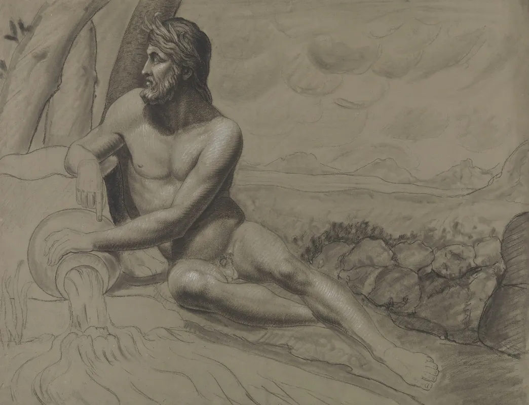 Seated Nude 42 Wall Art by Albert Voituron - High-Resolution Digital Print