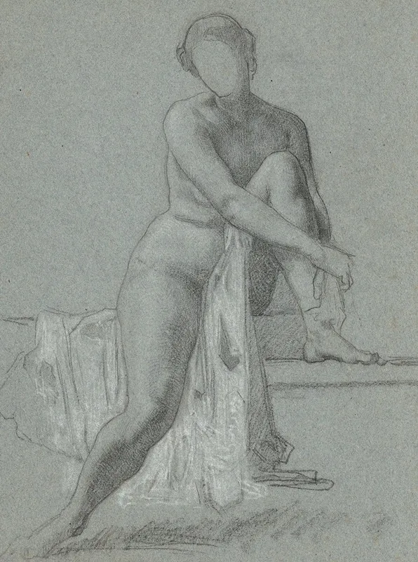 Seated Nude 5 Wall Art by William P. Babcock - High-Resolution Digital Print