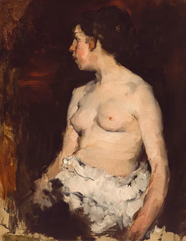 Seated Nude 8 Wall Art by Frank Duveneck - High-Resolution Digital Print