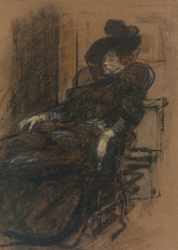 Seated Woman 11 Wall Art by William James Glackens - High-Resolution Digital Print