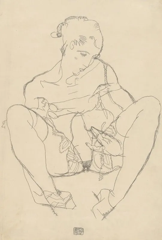 Seated Woman In Chemise