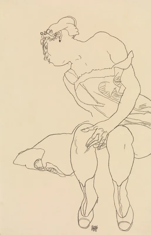 Seated Woman In Corset And Boots