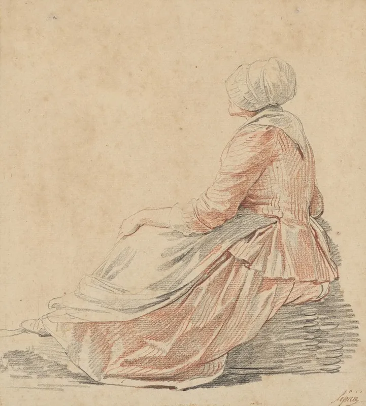 Seated Woman In Profile