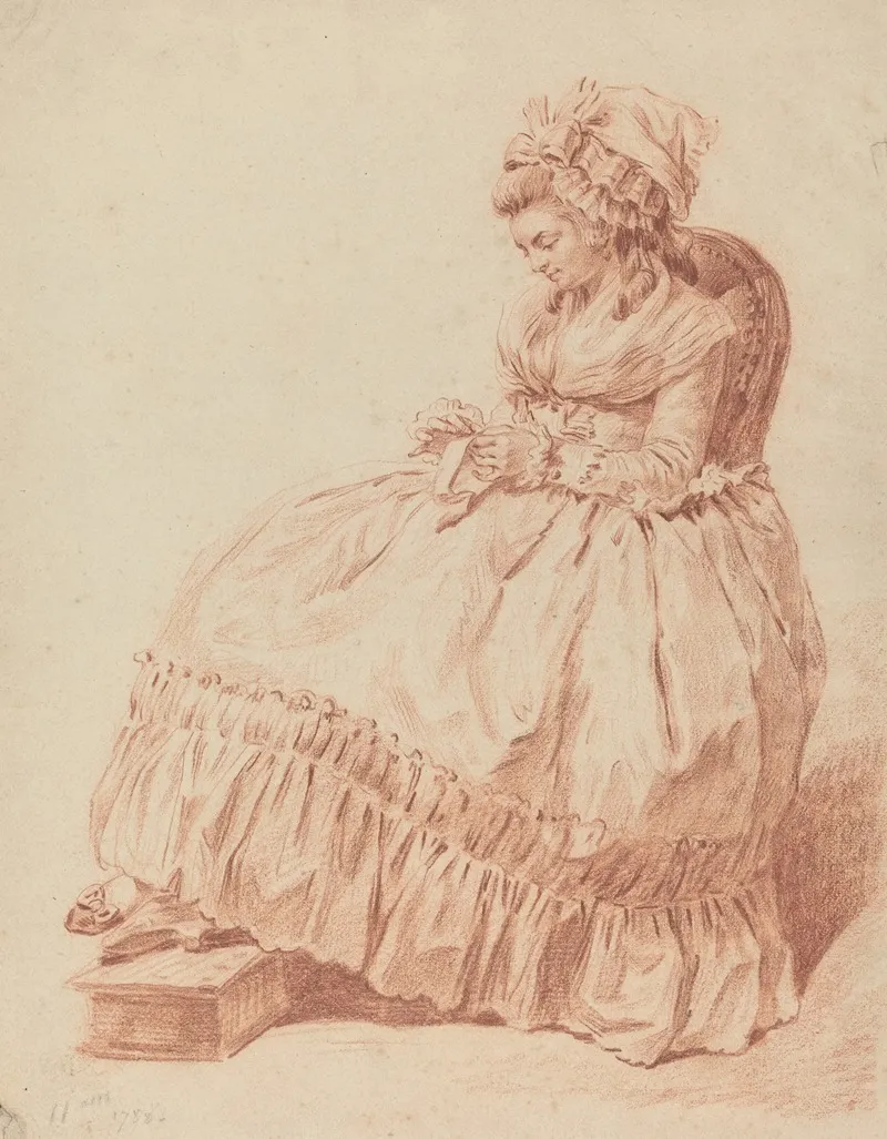 Seated Woman Sewing