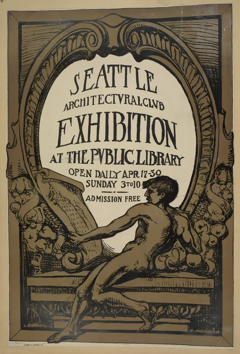 Seattle Architectural Club Exhibition At The Public Library Wall Art by Anonymous - High-Resolution Digital Print