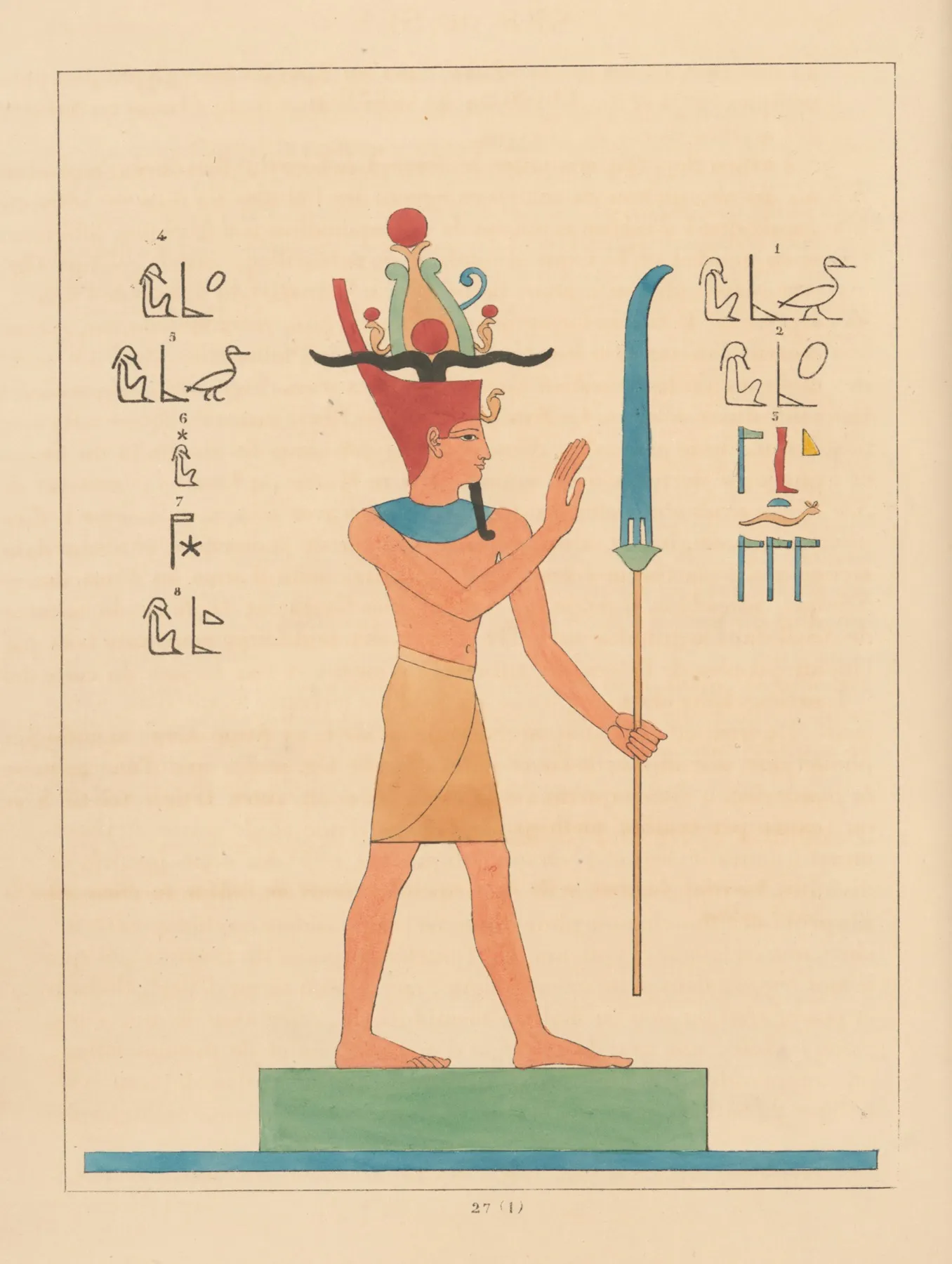 Seb Ou Sev Geb Cronos Saturne Wall Art by Léon-Jean-Joseph Dubois - High-Resolution Digital Print