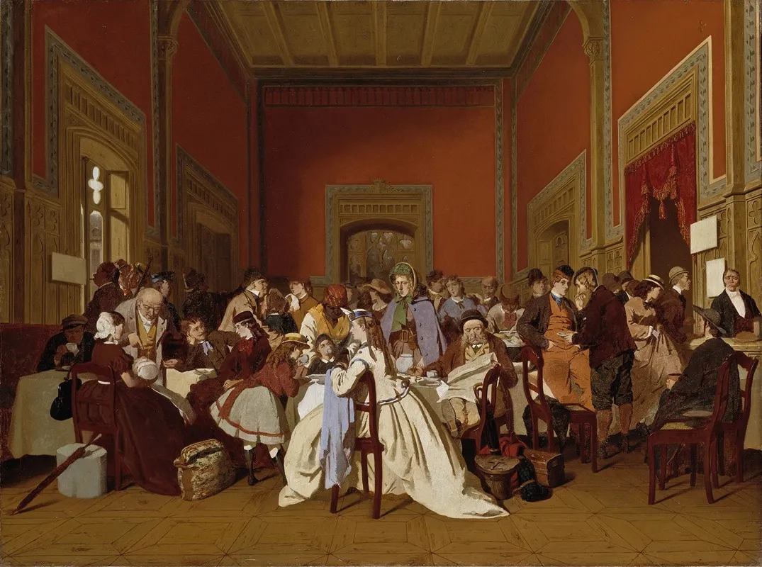 Second Class Waiting Room Wall Art by Carl d'Unker - High-Resolution Digital Print