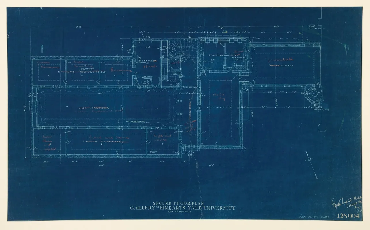 Second Floor Plan Gallery Of Fine Arts Yale University
