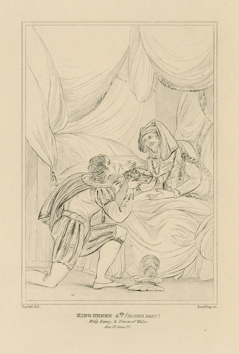 Second Part Of King Henry The Fourth Act Iv Scene Iv The Palace At Westminister Wall Art by William Francis Starling - High-Resolution Digital Print