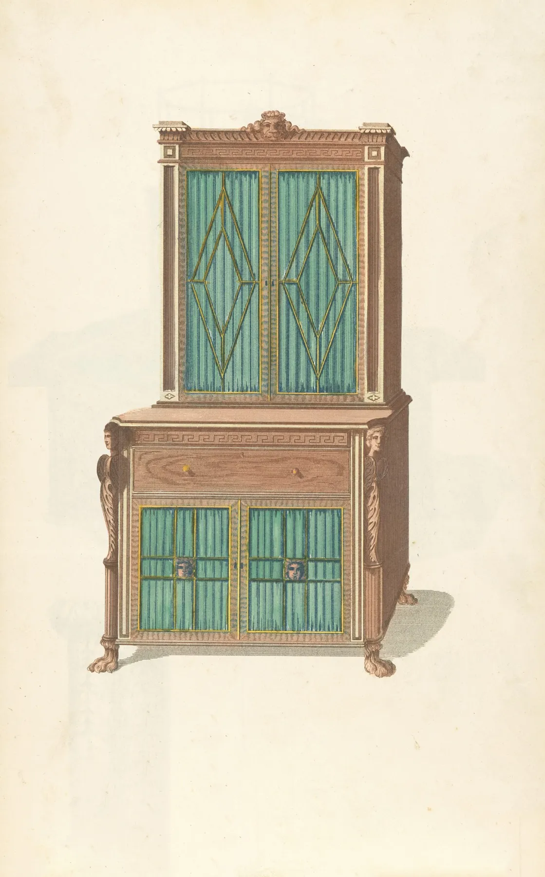 Secretary Bookcase 2 Wall Art by Thomas Sheraton - High-Resolution Digital Print