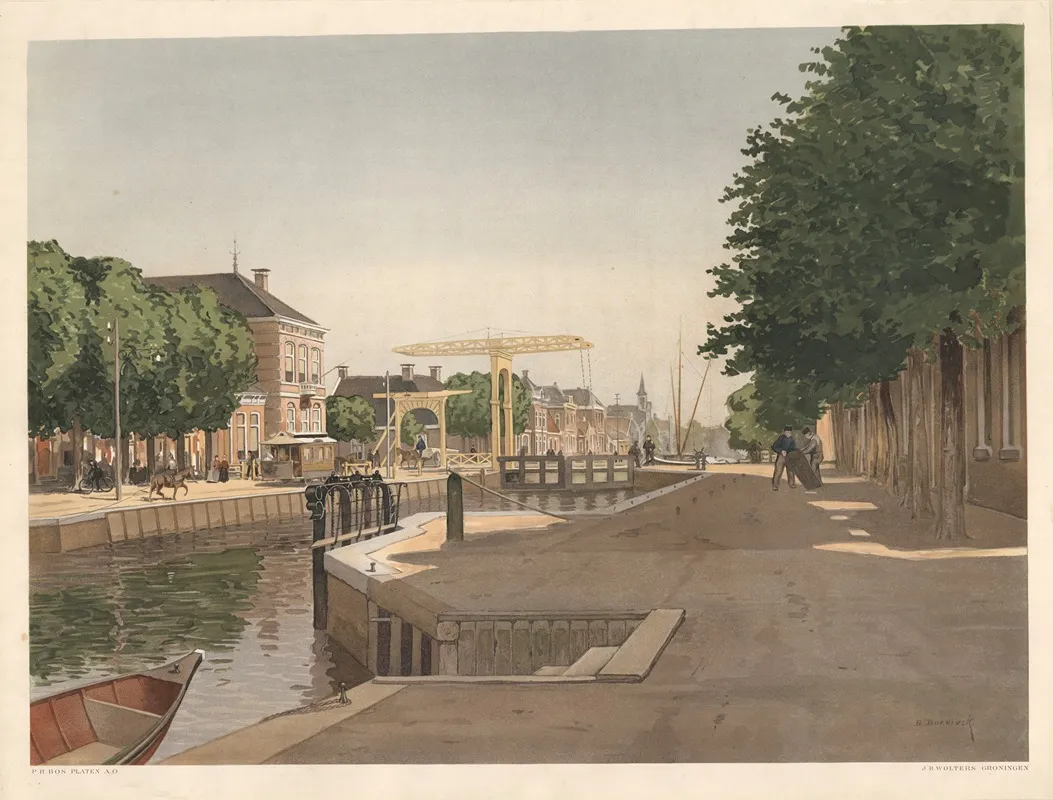 Section Of A Canal Wall Art by Bernardus Bueninck - High-Resolution Digital Print