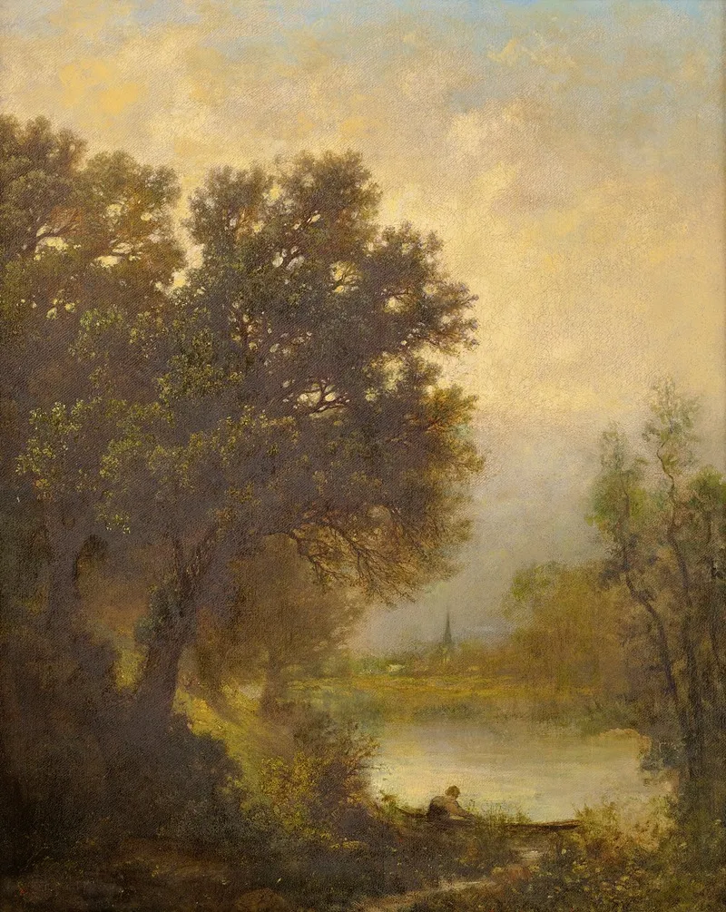 Securing The Boat Wall Art by Emile Charles Lambinet - High-Resolution Digital Print