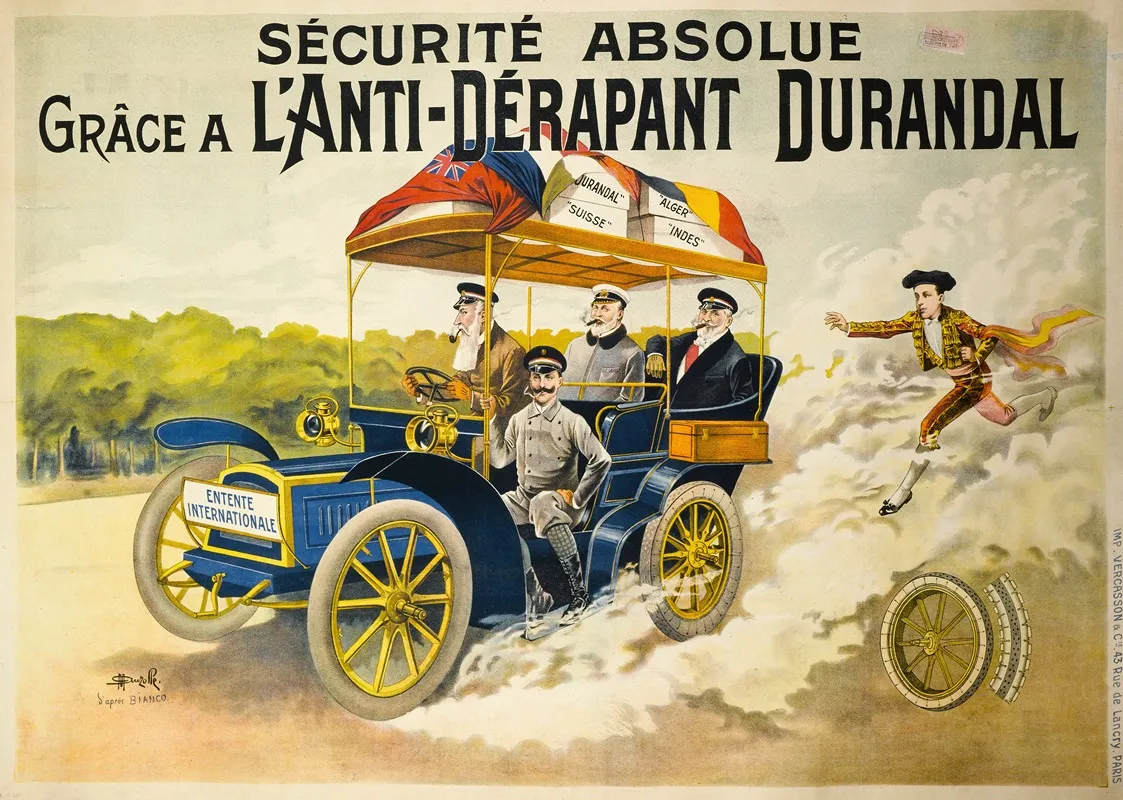 Securite Absolue Grace A Lanti Derapant Durandal Wall Art by Marcellin Auzolle - High-Resolution Digital Print