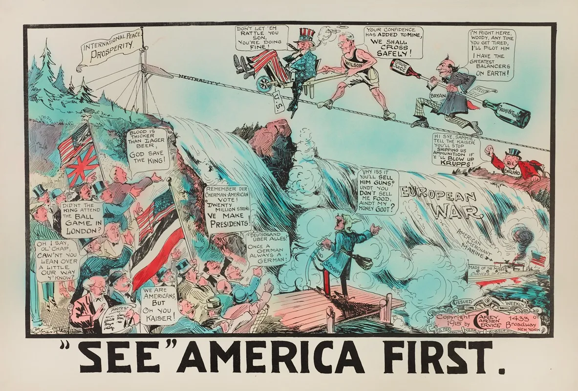 See America First 2 Wall Art by Carey Cartoon Service - High-Resolution Digital Print