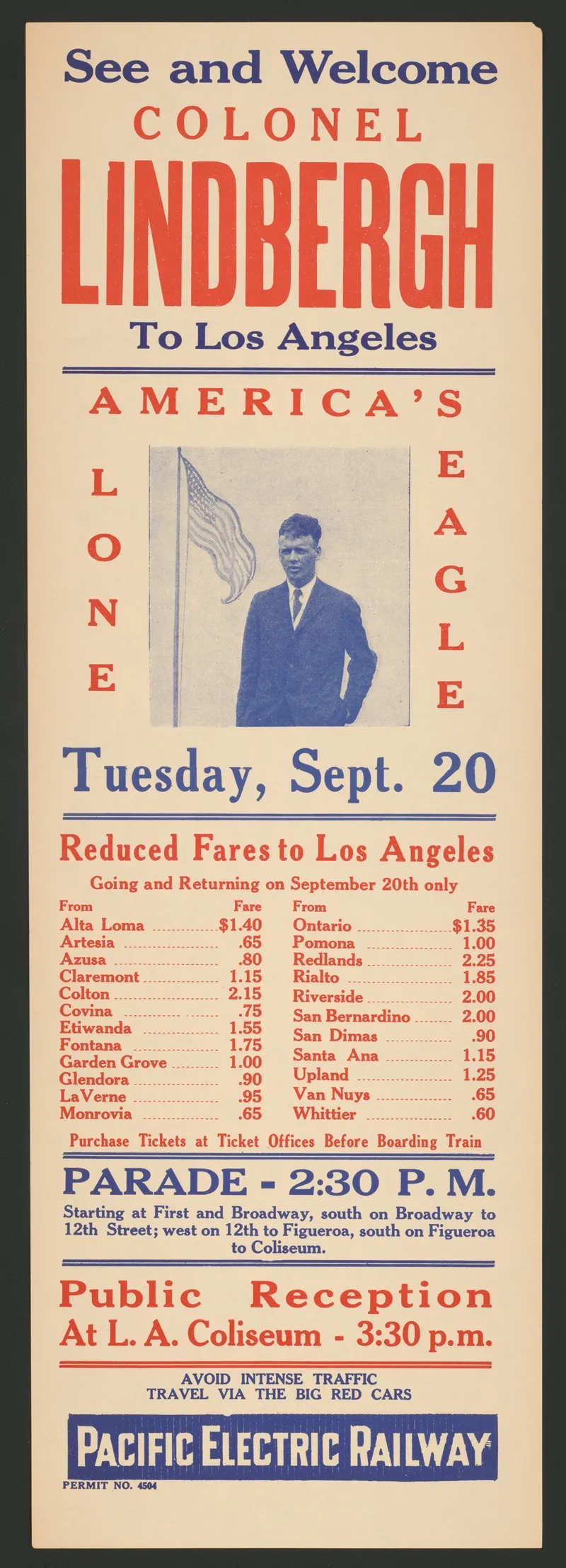 See And Welcome Colonel Lindbergh To Los Angeles