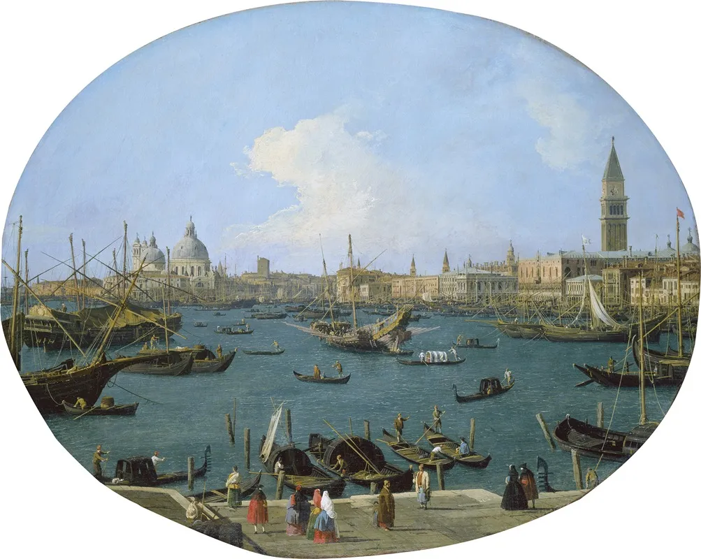 Seen From The Bacino Di San Marco In Venice Wall Art by Canaletto - High-Resolution Digital Print