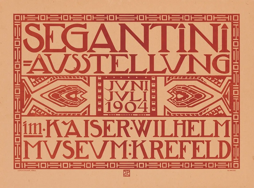 Segantini Ausstellung Im Kaiser Wilhelm Museum Krefeld Wall Art by Jules De Praetere - High-Resolution Digital Print