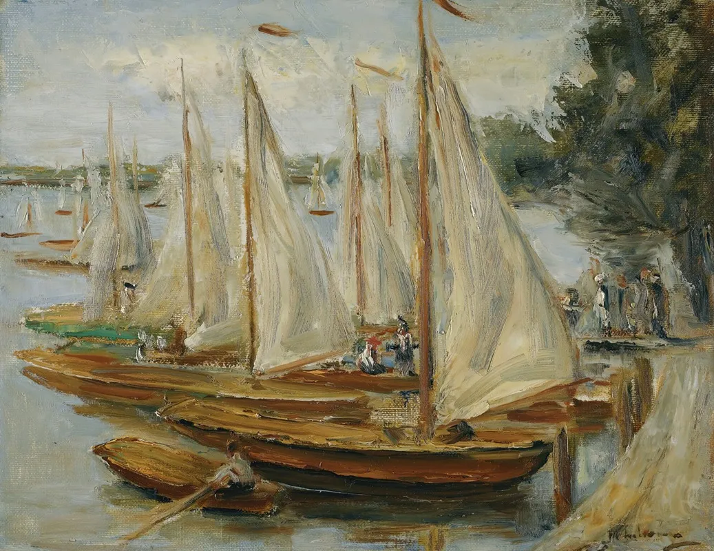 Segelboote Am Wannsee Sailing Boats On Wannsee Lake Wall Art by Max Liebermann - Canvas Print